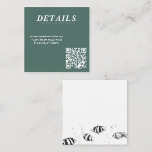 Scuba Couple QR Code Enclosure Card
