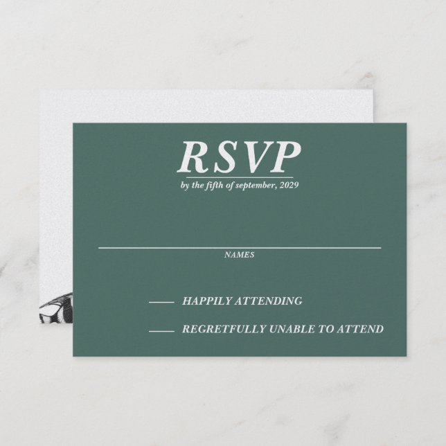 Scuba Couple RSVP Card (Front/Back)