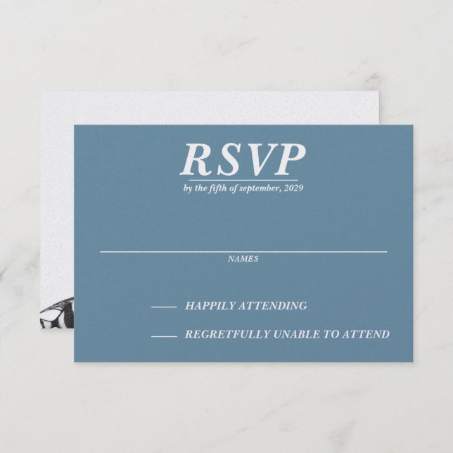 Scuba Couple RSVP Card (Front/Back)