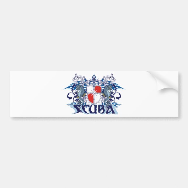 SCUBA CREST BUMPER STICKER (Front)