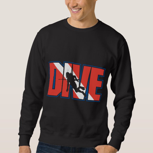 SCUBA Dive Black Sweatshirt (Front)