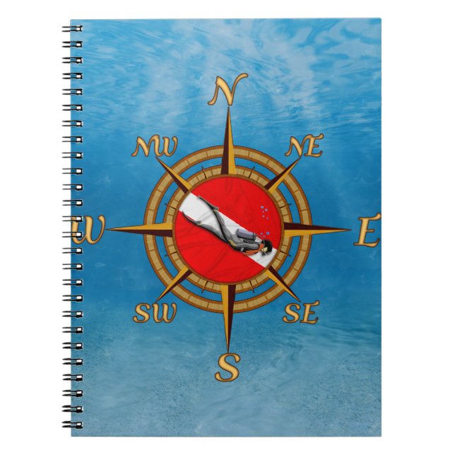 Scuba Dive Compass 2 Notebook (Front)