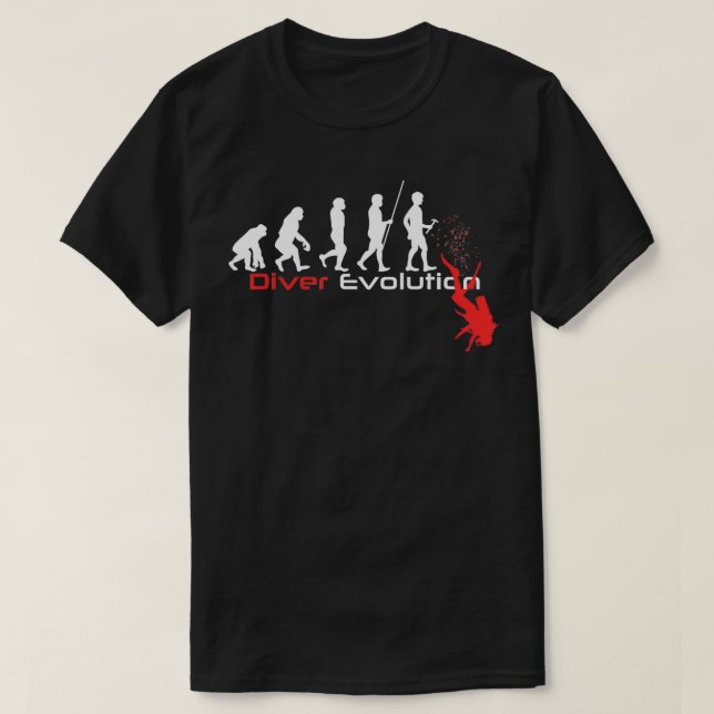 Scuba Dive Evolution Divers Diving  T-Shirt (Design Front)