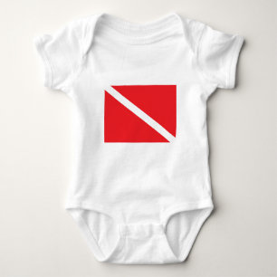 SCUBA Dive Flag Baby Bodysuit