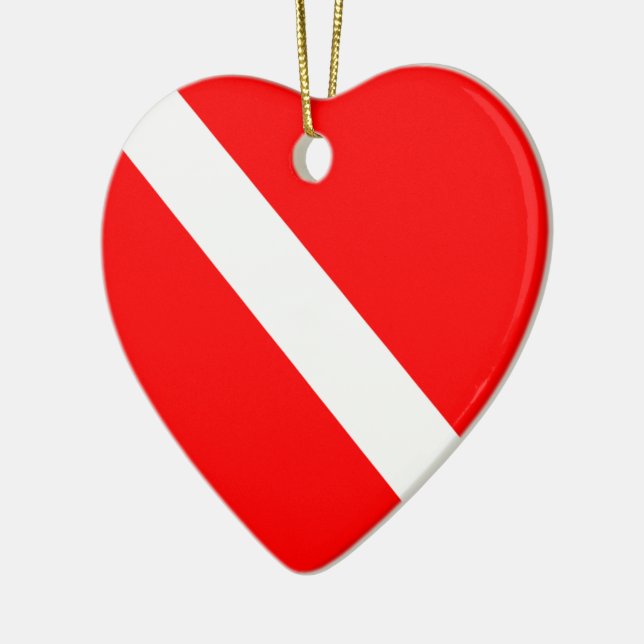 Scuba Dive Flag Ornament (Left)