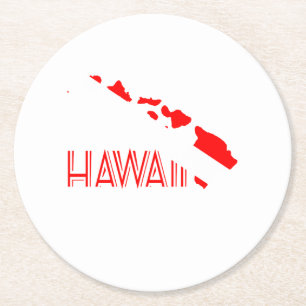 SCUBA Dive Hawaii Round Paper Coaster