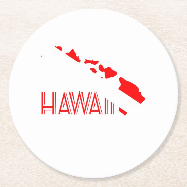 SCUBA Dive Hawaii Round Paper Coaster (Front)
