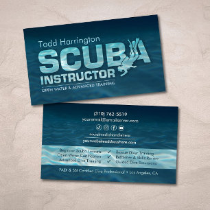 Scuba Dive Instructor Business Card