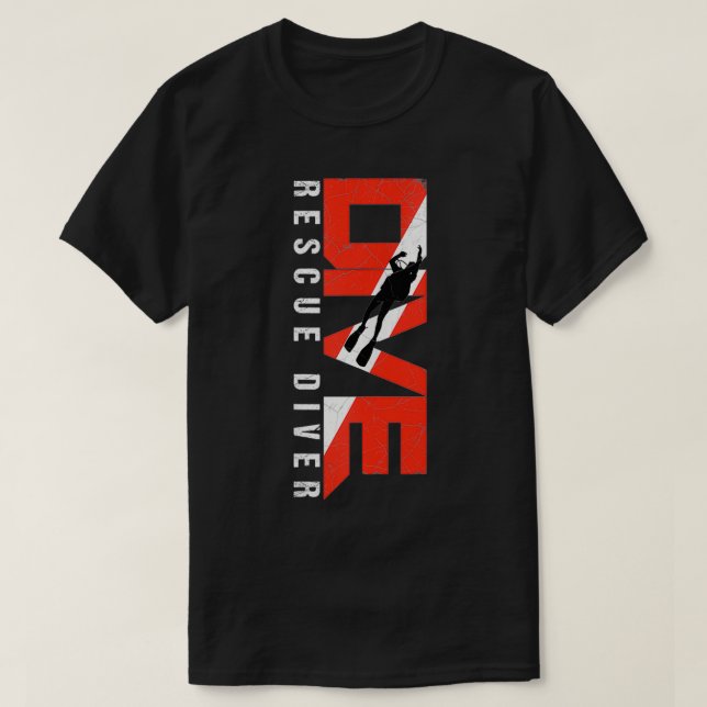 Scuba Dive Rescue Diver  T-Shirt (Design Front)