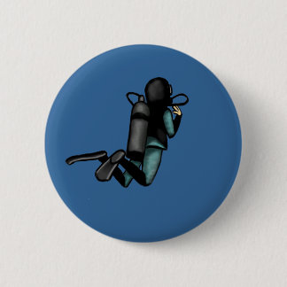 Scuba Diver 6 Cm Round Badge
