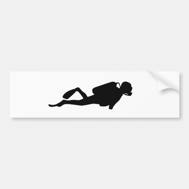 Scuba diver bumper sticker (Front)