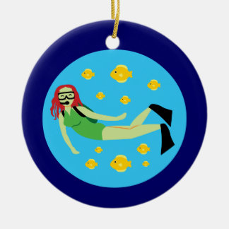 Scuba Diver Ceramic Tree Decoration