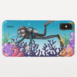 Scuba Diver custom monogram phone cases