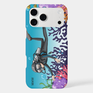 Scuba Diver custom monogram phone cases