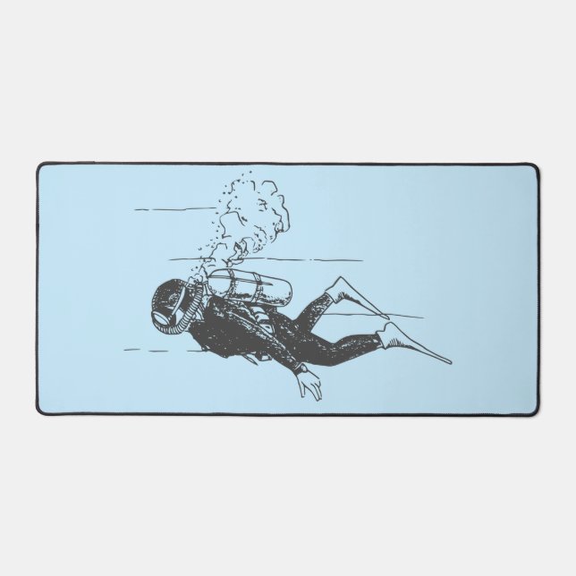 Scuba Diver Desk Mat (Front)