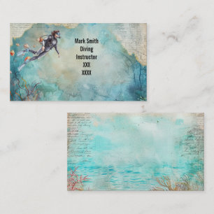 Scuba Diver Diving underwater Business Card