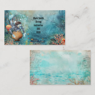 Scuba Diver Diving underwater Business Card