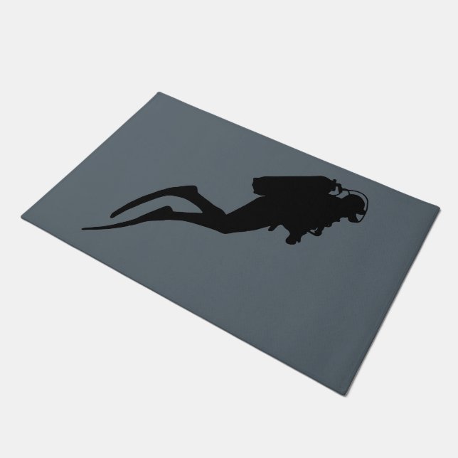 scuba diver doormat (Angled)