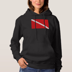 SCUBA Diver Down Flag Hoodie