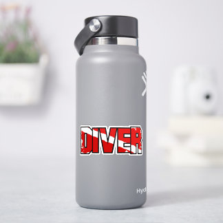 Scuba Diver Down Flag Weathered Sticker