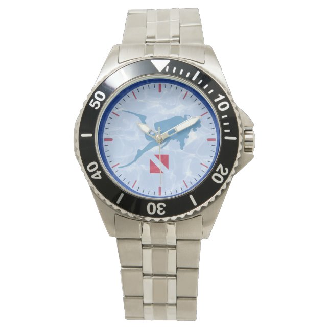 Scuba Diver Down Watch (Front)
