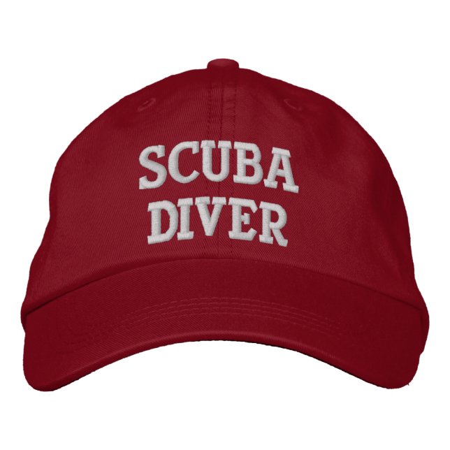 SCUBA DIVER EMBROIDERED HAT (Front)