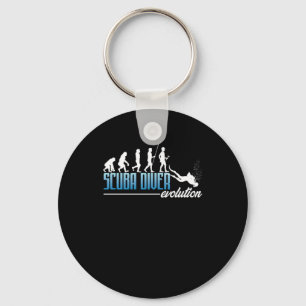 Scuba Diver Evolution Scuba Diving Sports Gift Key Ring
