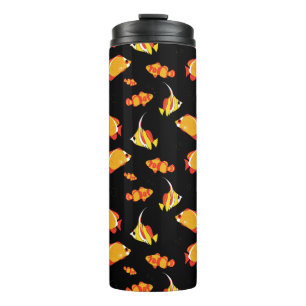 Scuba Diver Fish Pattern Thermal Tumbler