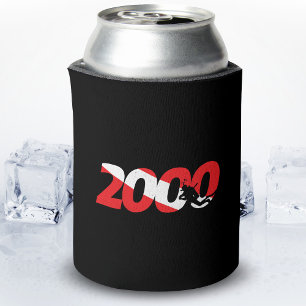 Scuba Diver Gift - 2000th Dive - Diver Down Diving Can Cooler