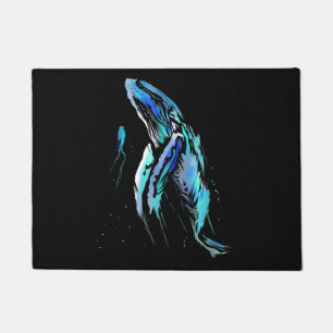 Scuba Diver Humpback Whale Swimming Diving Gift Doormat