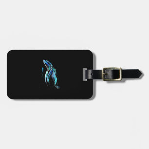 Scuba Diver Humpback Whale Swimming Diving Gift Luggage Tag