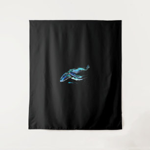 Scuba Diver Humpback Whale Swimming Diving Gift Tapestry