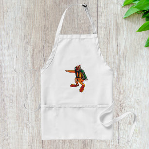 Scuba Diver in Orange Wetsuit Pointing Standard Apron