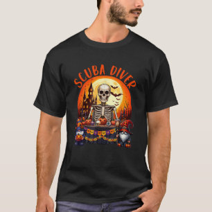 Scuba Diver Job Costume Skeleton Gnomes Halloween T-Shirt