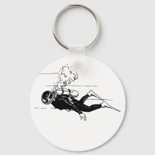 Scuba Diver Key Ring