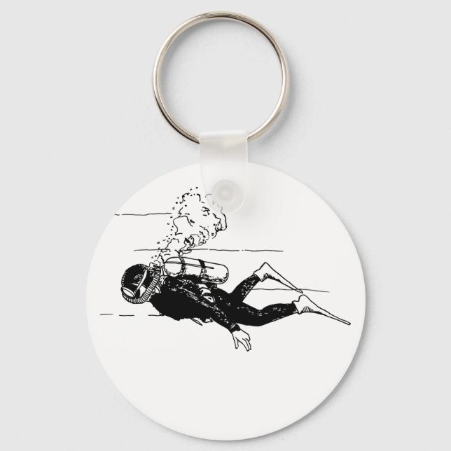 Scuba Diver Key Ring (Front)