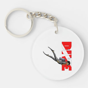 SCUBA Diver Key Ring