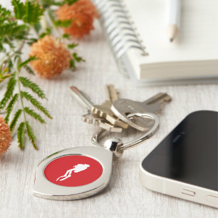 Scuba Diver Key Ring