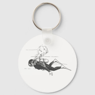 Scuba Diver Key Ring