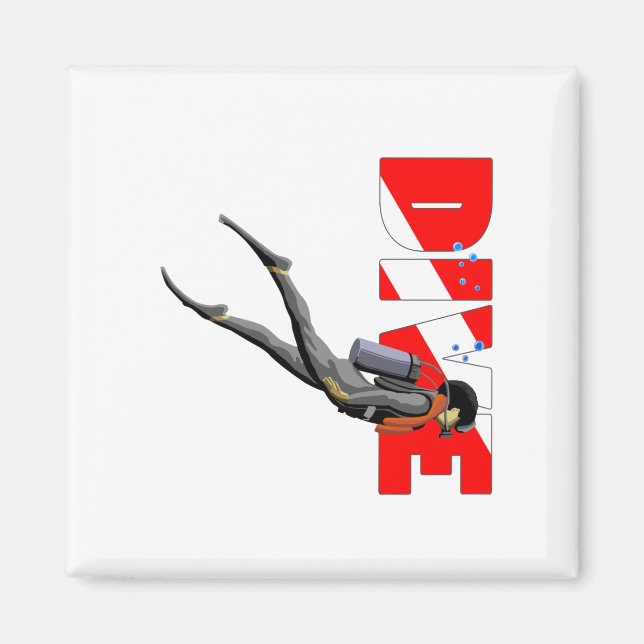 SCUBA Diver Magnet (Front)