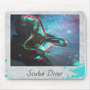 Scuba Diver Mouse Pad