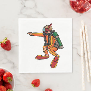 Scuba Diver Napkin