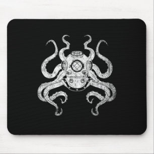 Scuba Diver Ocean Animal Aquarist Gift Kraken Octo Mouse Pad