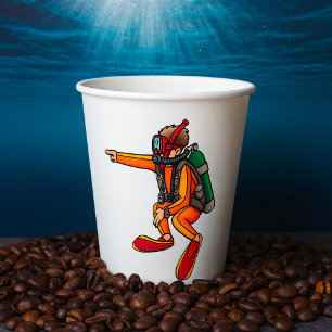 Scuba Diver Paper Cups