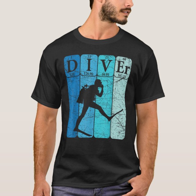 Scuba Diver Periodic Table Elements Scuba Diving R T-Shirt (Front)