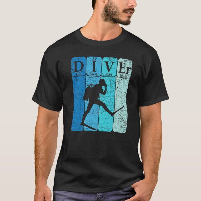 Scuba Diver Periodic Table Elements Scuba Diving R T-Shirt (Front)