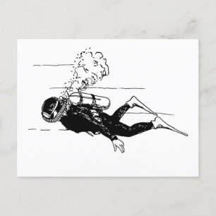 Scuba Diver Postcard