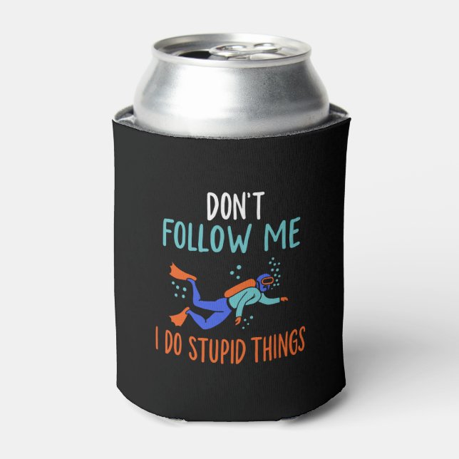 Scuba Diver Scuba Diving Can Cooler (Can Front)