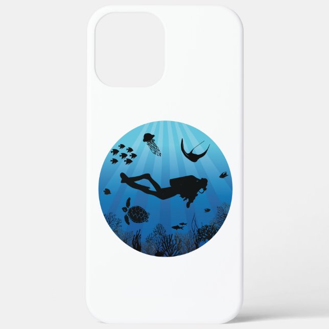 Scuba Diver Sealife Underwater Case-Mate iPhone Case (Back)