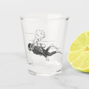 Scuba Diver Shot Glass